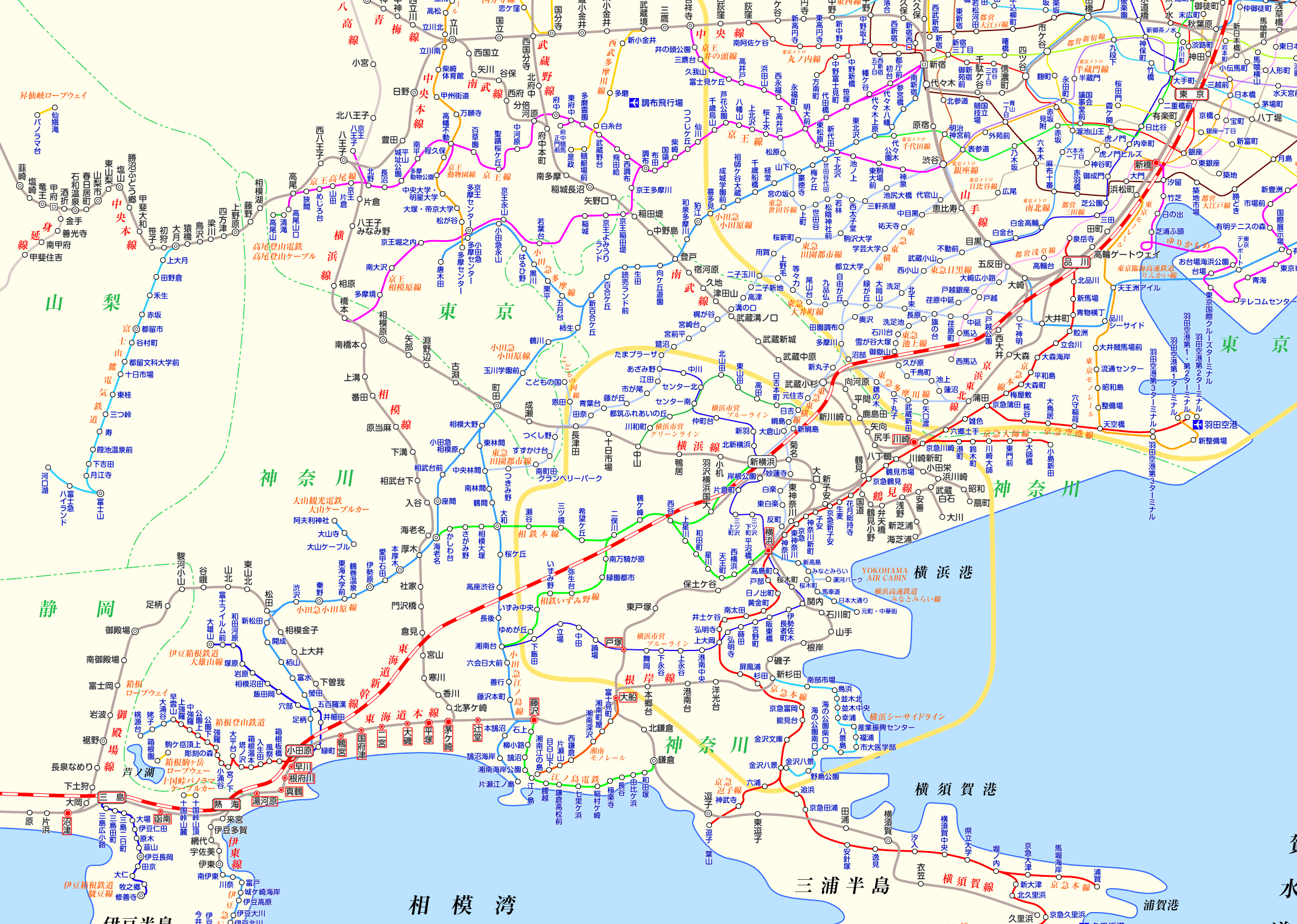 東海道線 沼津行きの路線図