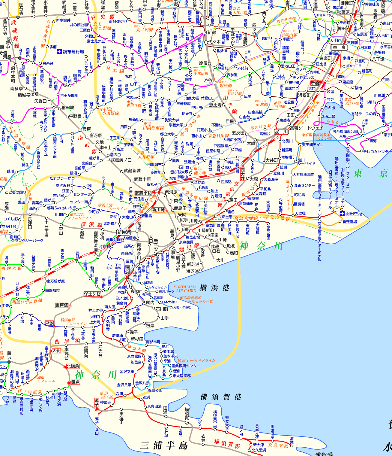 横須賀線 逗子行きの路線図