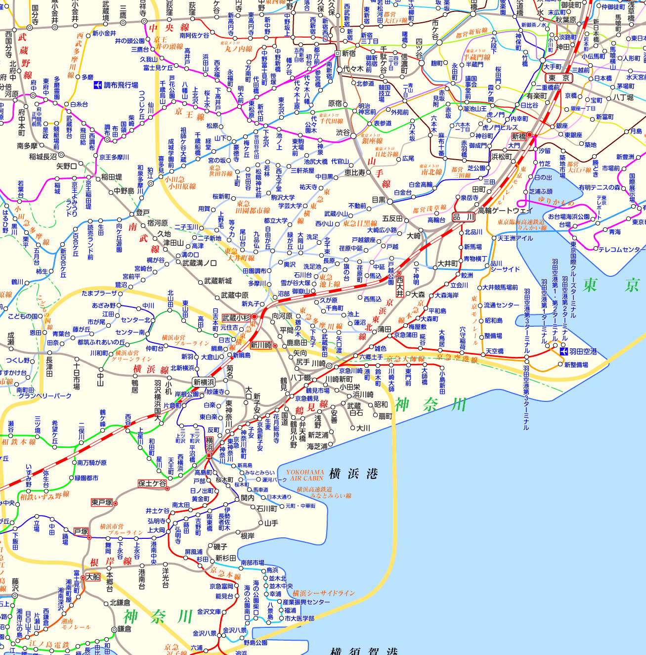 横須賀線 大船行きの路線図