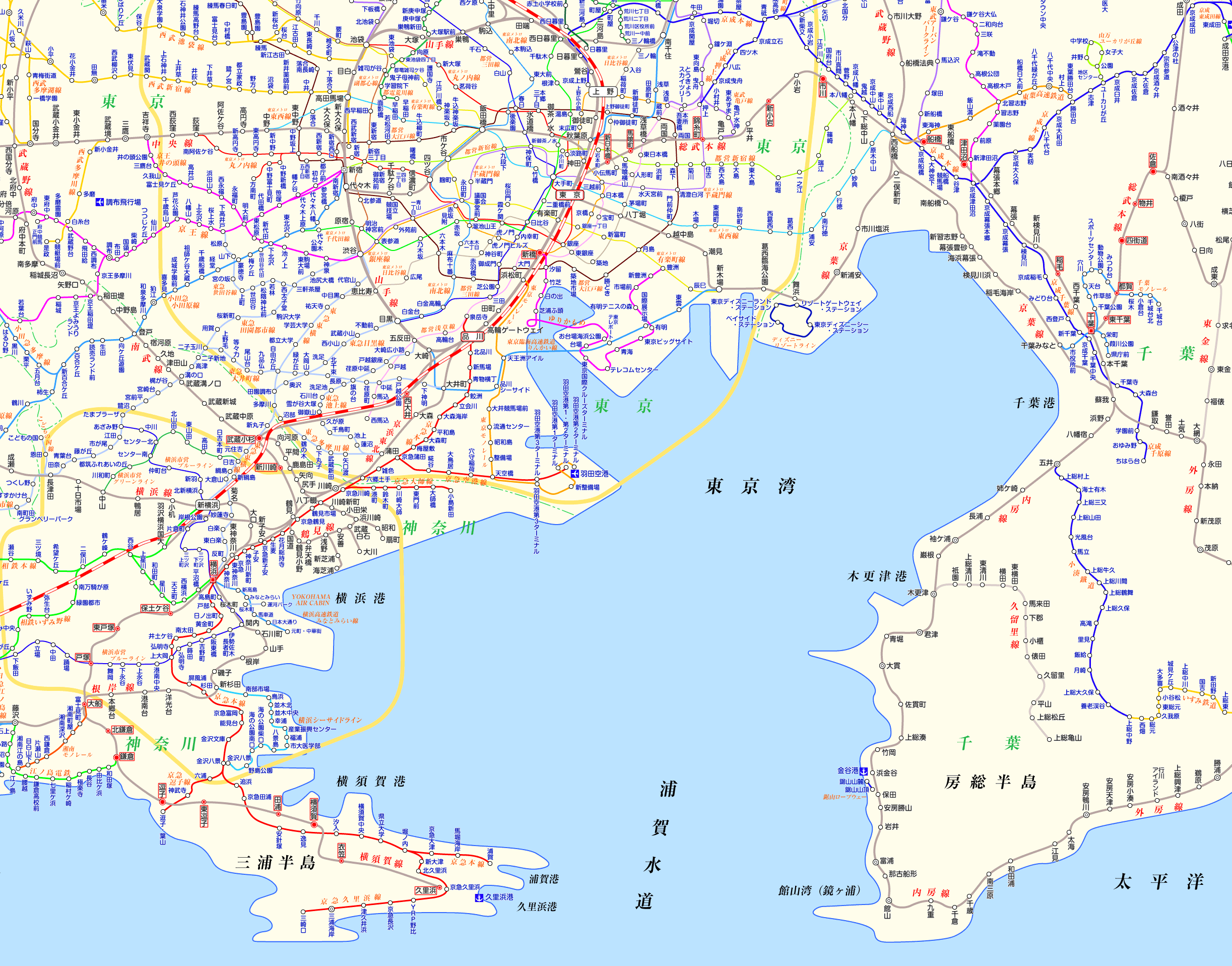 横須賀線 佐倉行きの路線図