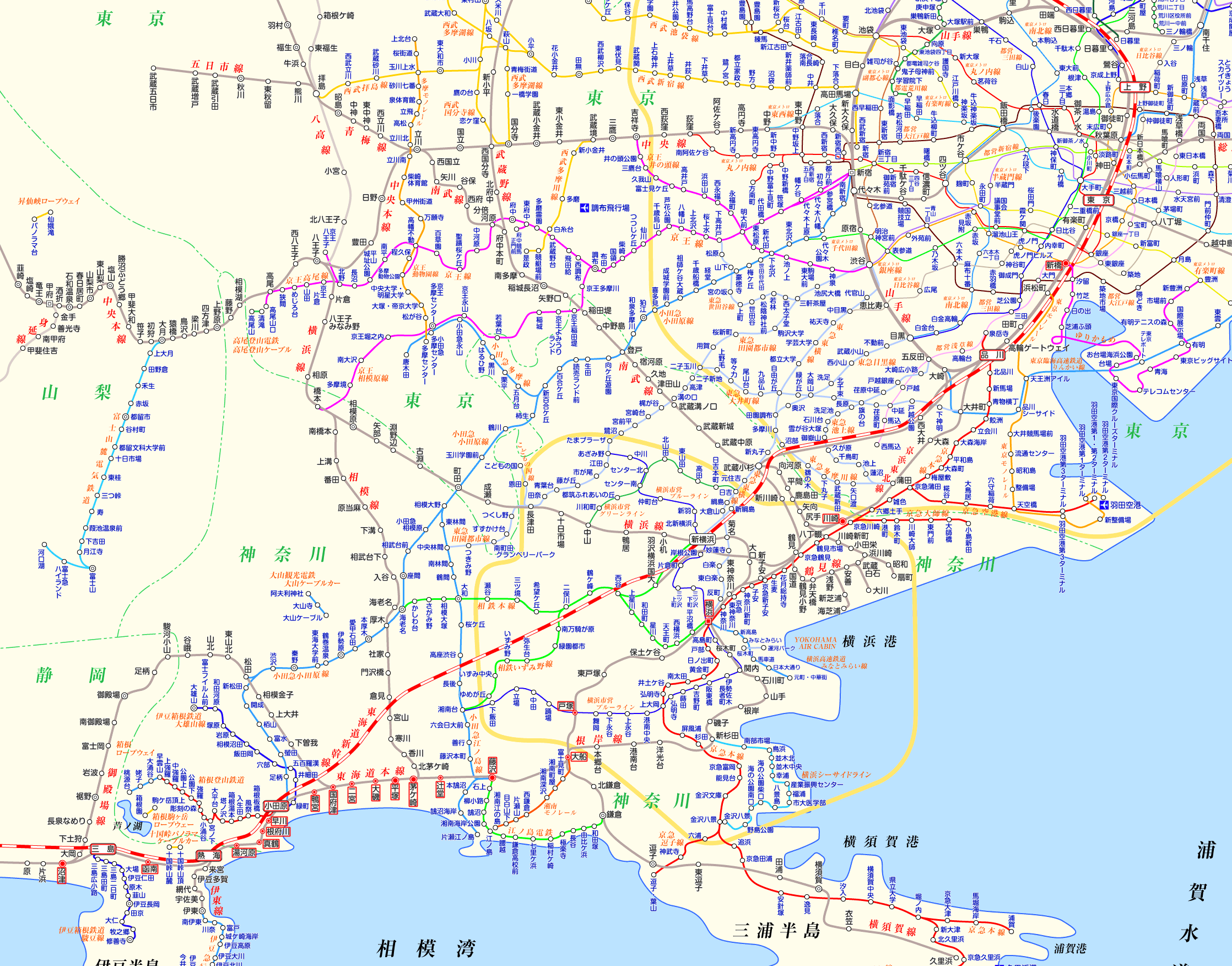 上野東京ライン 上野行きの路線図